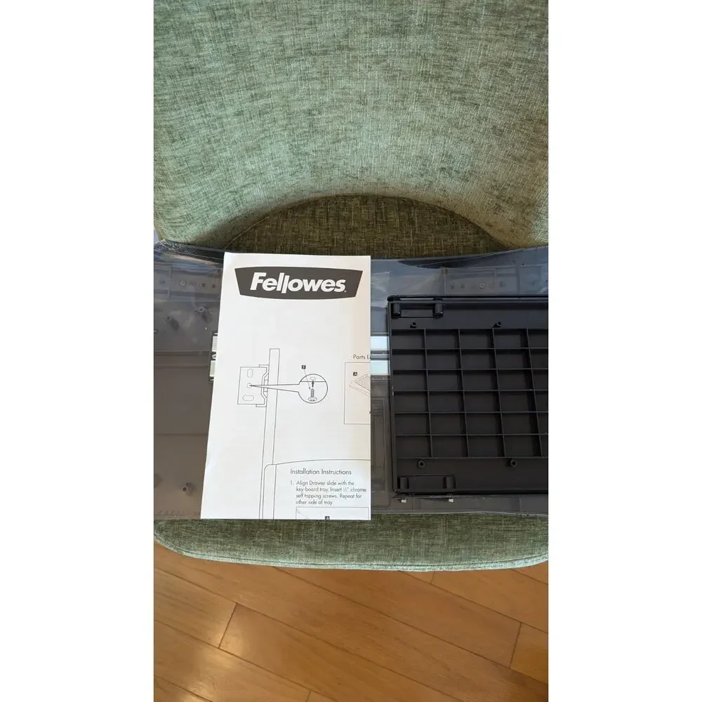 Fellowes Office Suites Adjustable Keyboard Drawer, Black